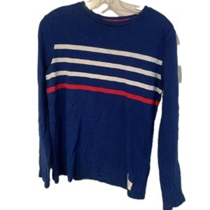 Blue Long Sleeve Shirt with Stripes